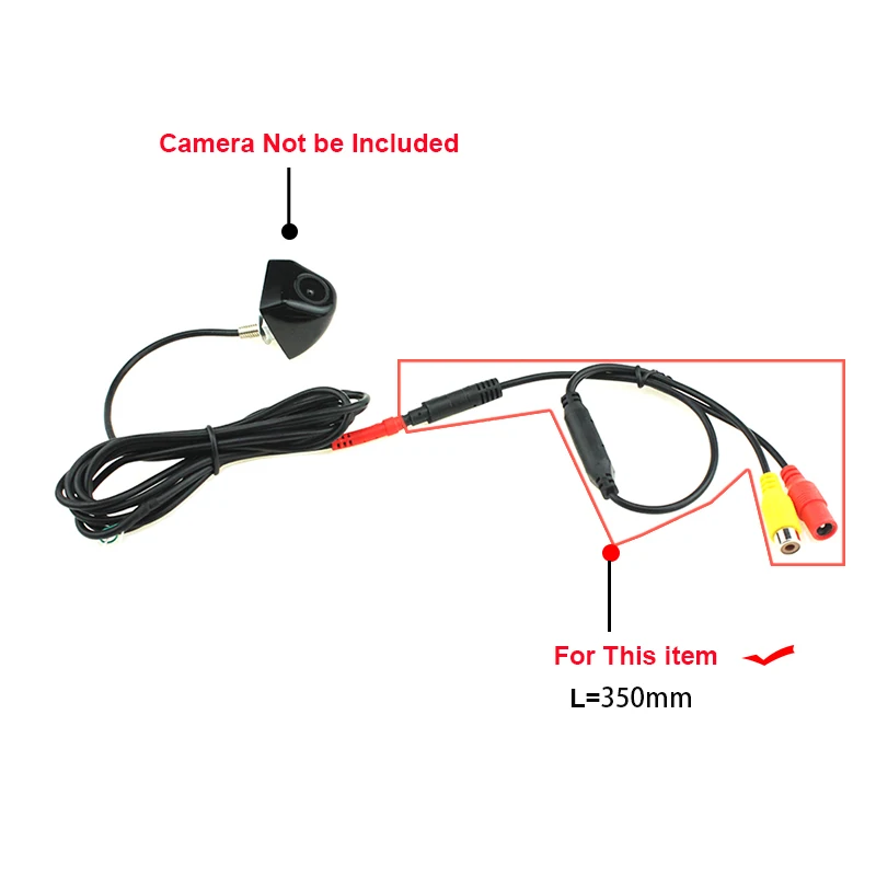 Car RCA CVBS Female To 4 PIN Male Conversion Cable For Rear View DVR Mirror Parking Monitors Connect Reversing Backup Camera