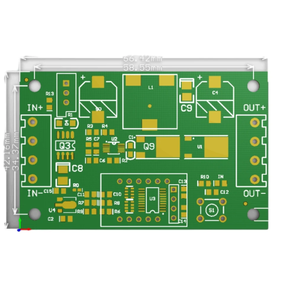 DC-DC Convertor 100W Boost Buck power Supply Module DC3.5-30V to DC3.5-30V Step-up and Down Adjustable Power Board with Display