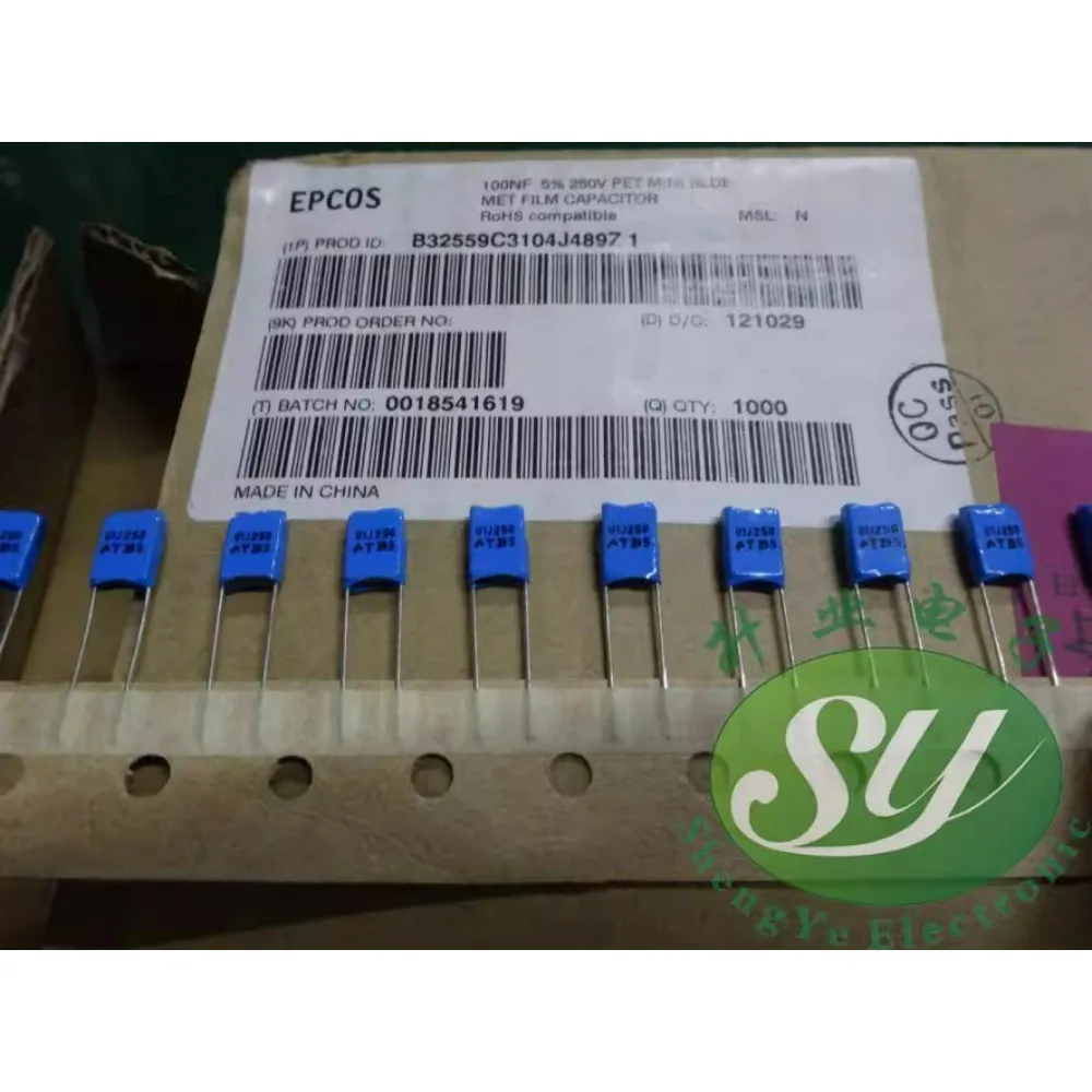 

20PCS EPCOS 0.1uf/250v 100nf u1 104 Brand-new 5mm multi-layer cake capacitor B32559C3104J