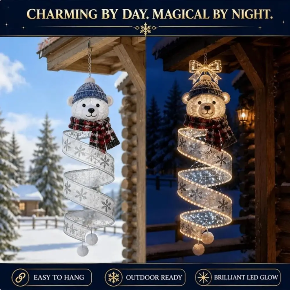Warm White LED LED Hanging Decoration Spiral Snowman Pattern Lighted Holiday Ornament Bow Bell Pattern Christmas Tree Pattern