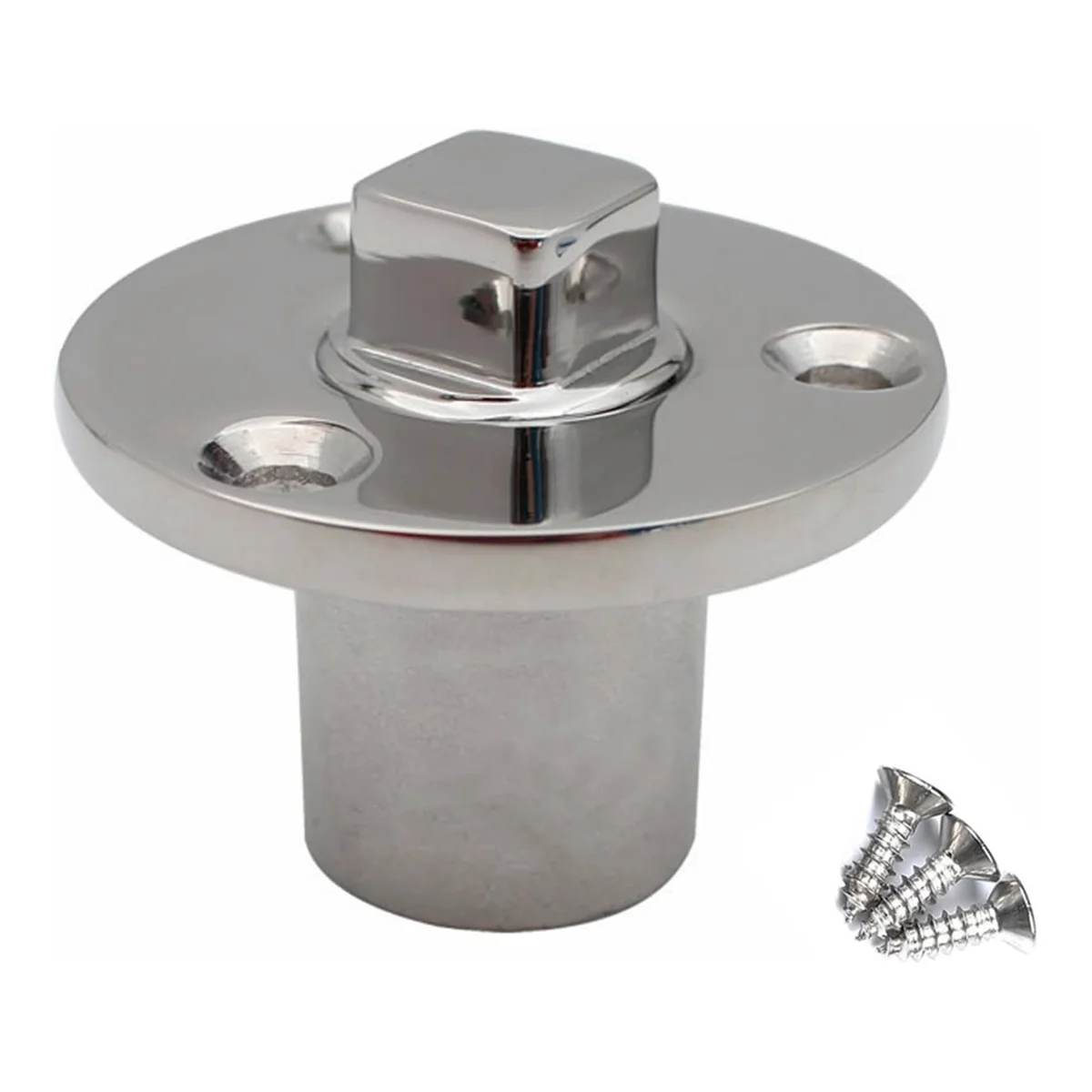 SSR Stainless Steel 316 Heavy Duty Boat Marine Grade Garboard Drain Plug Kit Flange Diameter 2In with Screws for 1 in Hole view 5