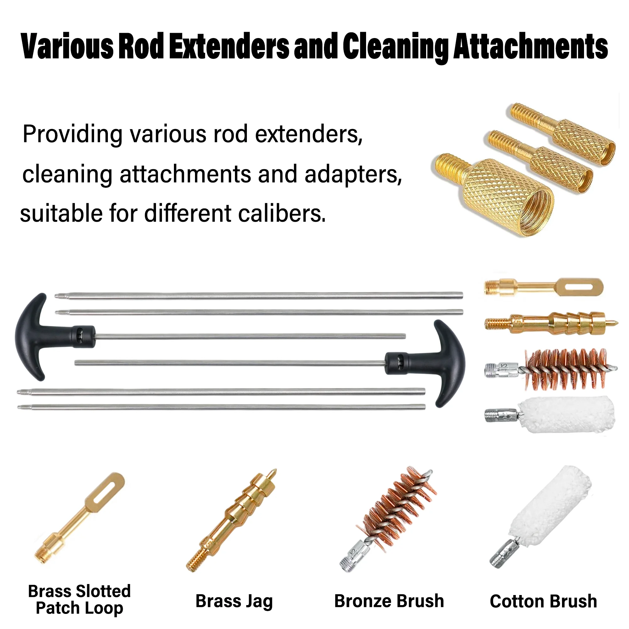 59 Pcs Universal Premium Gun Cleaning Kit Compatible with Rifle Pistol Shotgun for All Caliber w/ Brass Accessories Ideal Gift