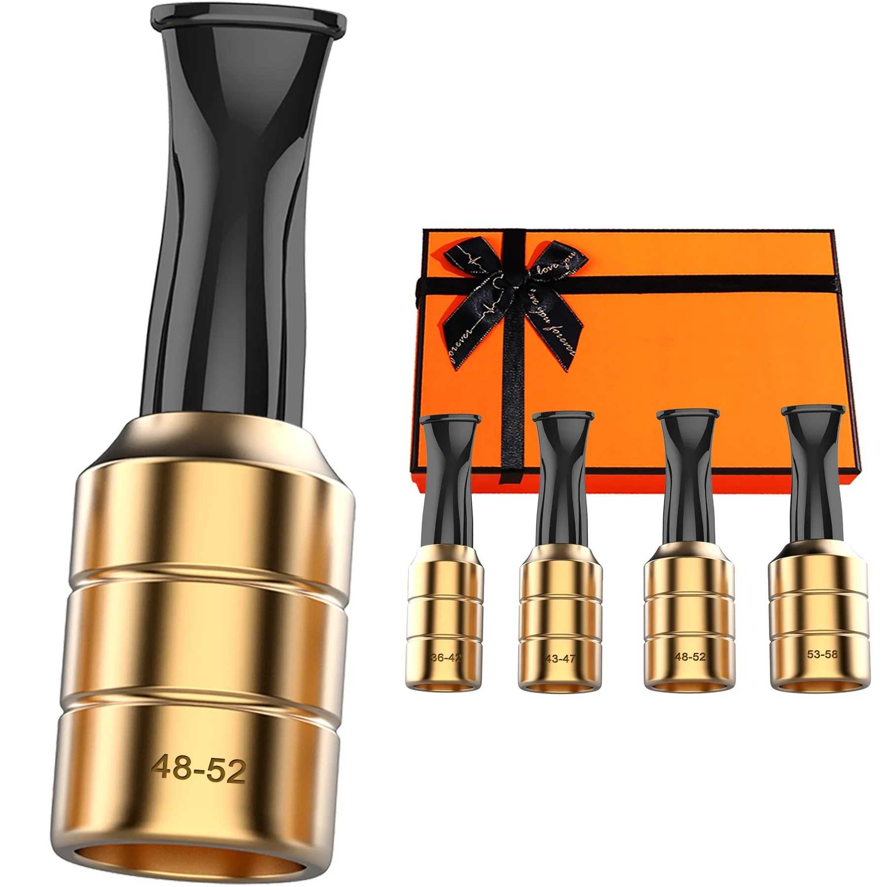 Cigar Mouthpiece Filter High-grade Cigar Mouthpiece Four-piece Set36/43/48/53 Ring Cigar Specific Mouthpiece Gift Box Packaging