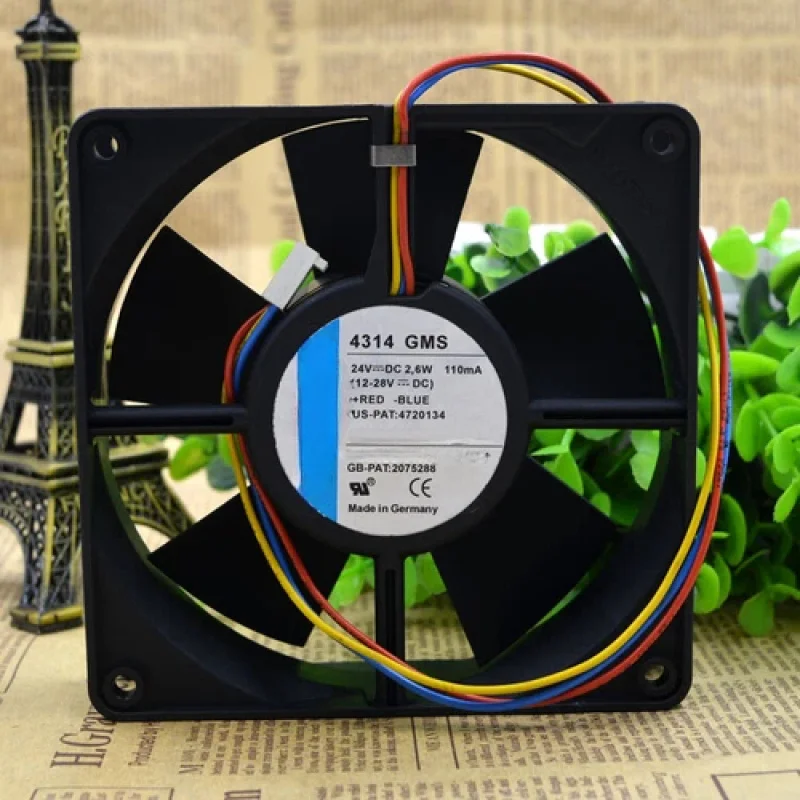 

L Good Condition for Ebmpapst Cooling Fan 4314 GMS 120*120*32mm 24V 2.6W