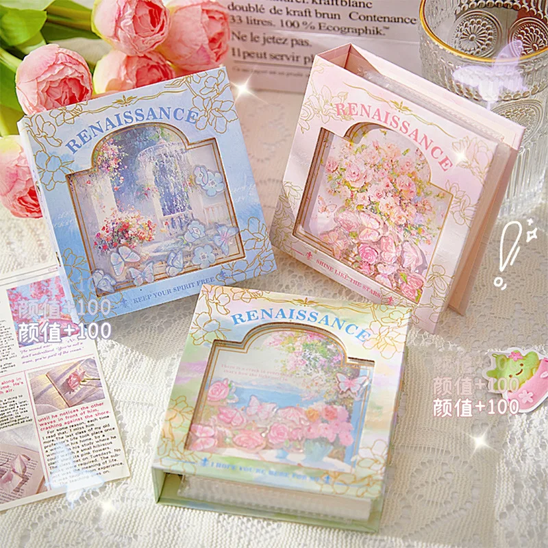 2Pcs 1-Pocket Vintage Oil Painting Loose Leaf Photocard Binder for 3 Inch Polaroid Picture Card Storage Album