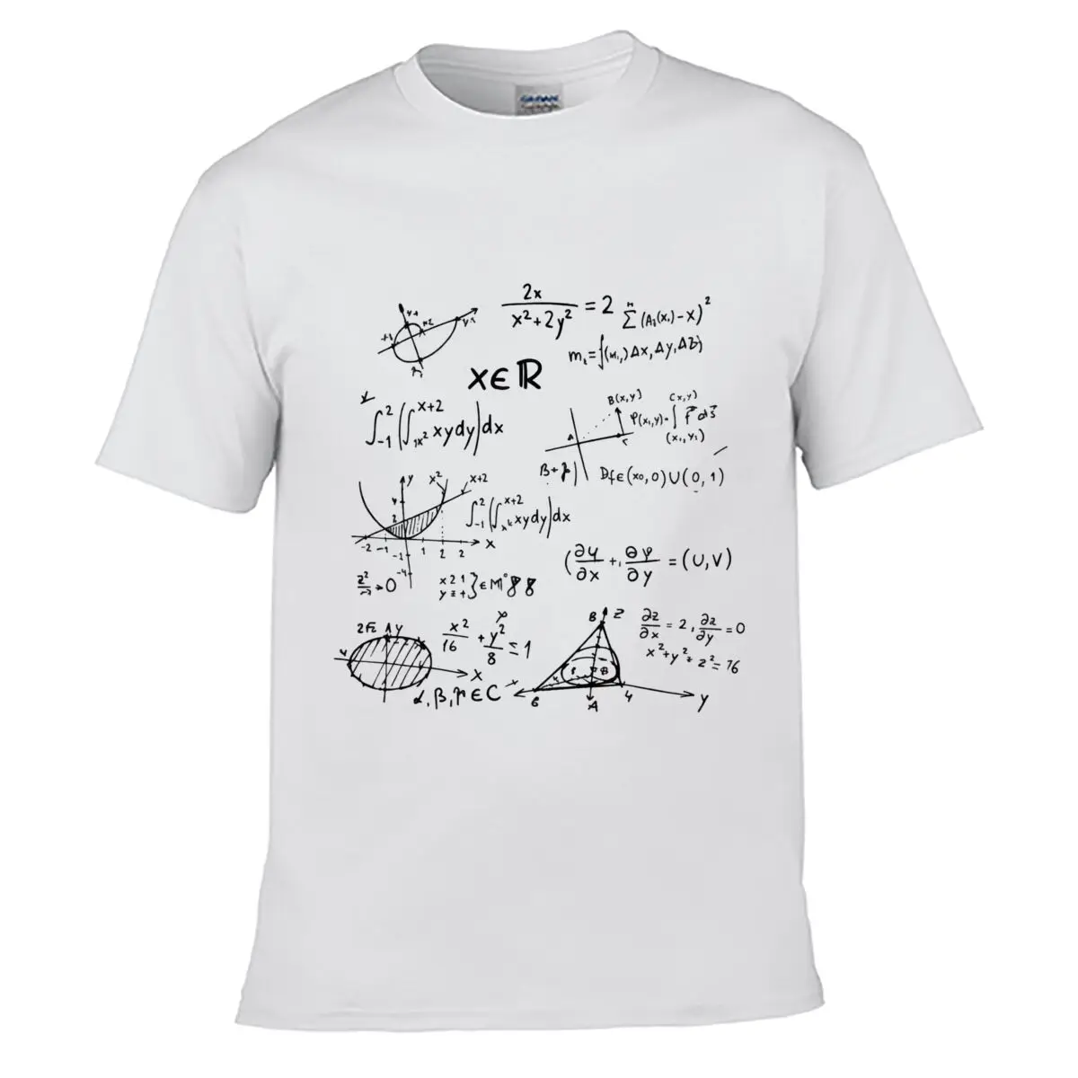 Mathematics Algebra Formula Graph Integral Equation Pattern short-sleeved T-shirt