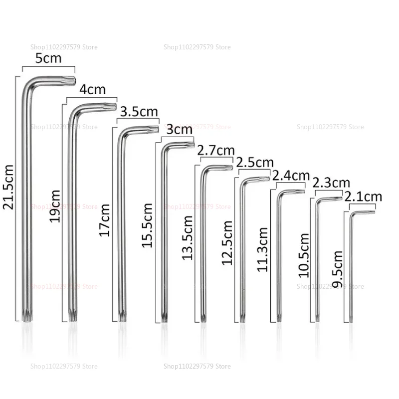 9 قطعة L نوع مزدوج نهاية مفك عرافة مفتاح ألين مجموعة توركس وجع مفك بت ستار المفك مفتاح أدوات يدوية مفك مجموعة