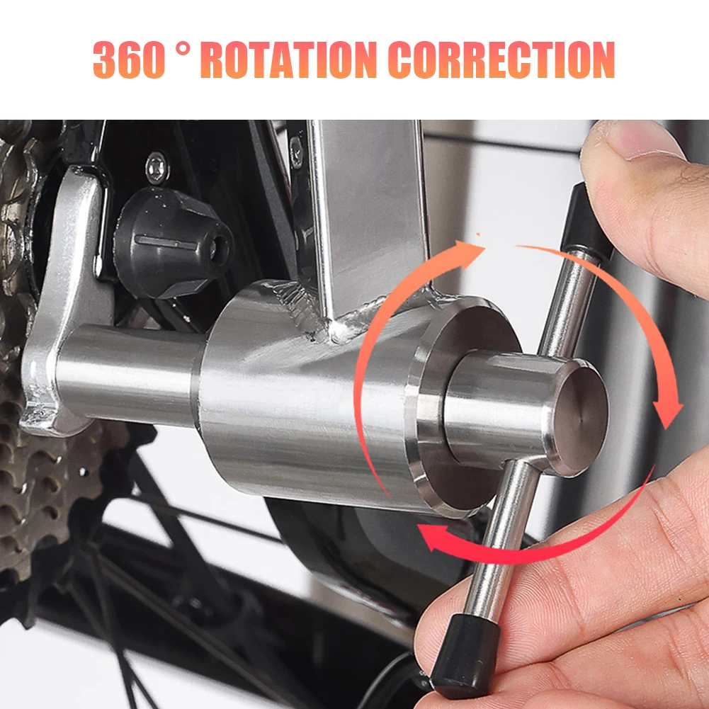 Mountain Bicycle Repair Tools 360-Drgree Rotatable Rod Derailleur Hanger Alignment Gauge Tool for Road Bikes and MTB Wheel