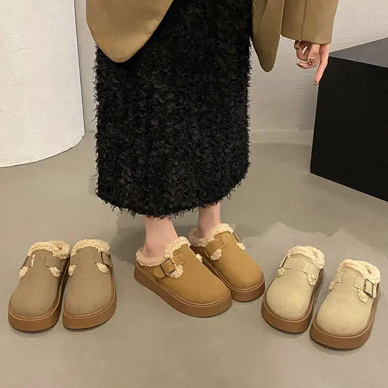 Cover Toe Winter Woman Slipper Platform Female Shoes Slides 2024 House Slippers Platform Shoes Woman 2024 Cover Toe Winter Footw