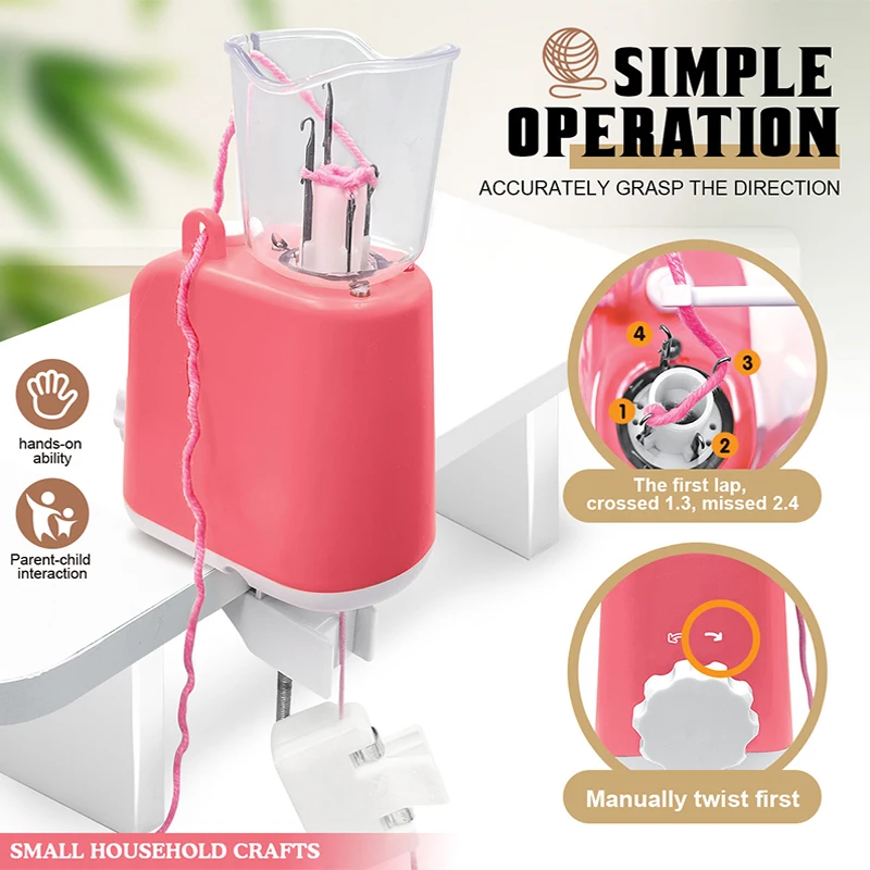 Fully Automatic Knitting Rope Winding Machine Manual Crochet Hook Auxiliary Tool Diy Gifts Creative Knitting Accessories Sweater