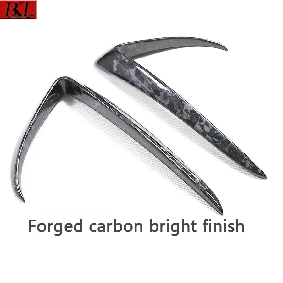 

For Tesla Model 3 2016-2022 Dry carbon fiber car front bumper wind knife carbon fiber air vent spoiler wind knife trim body kit