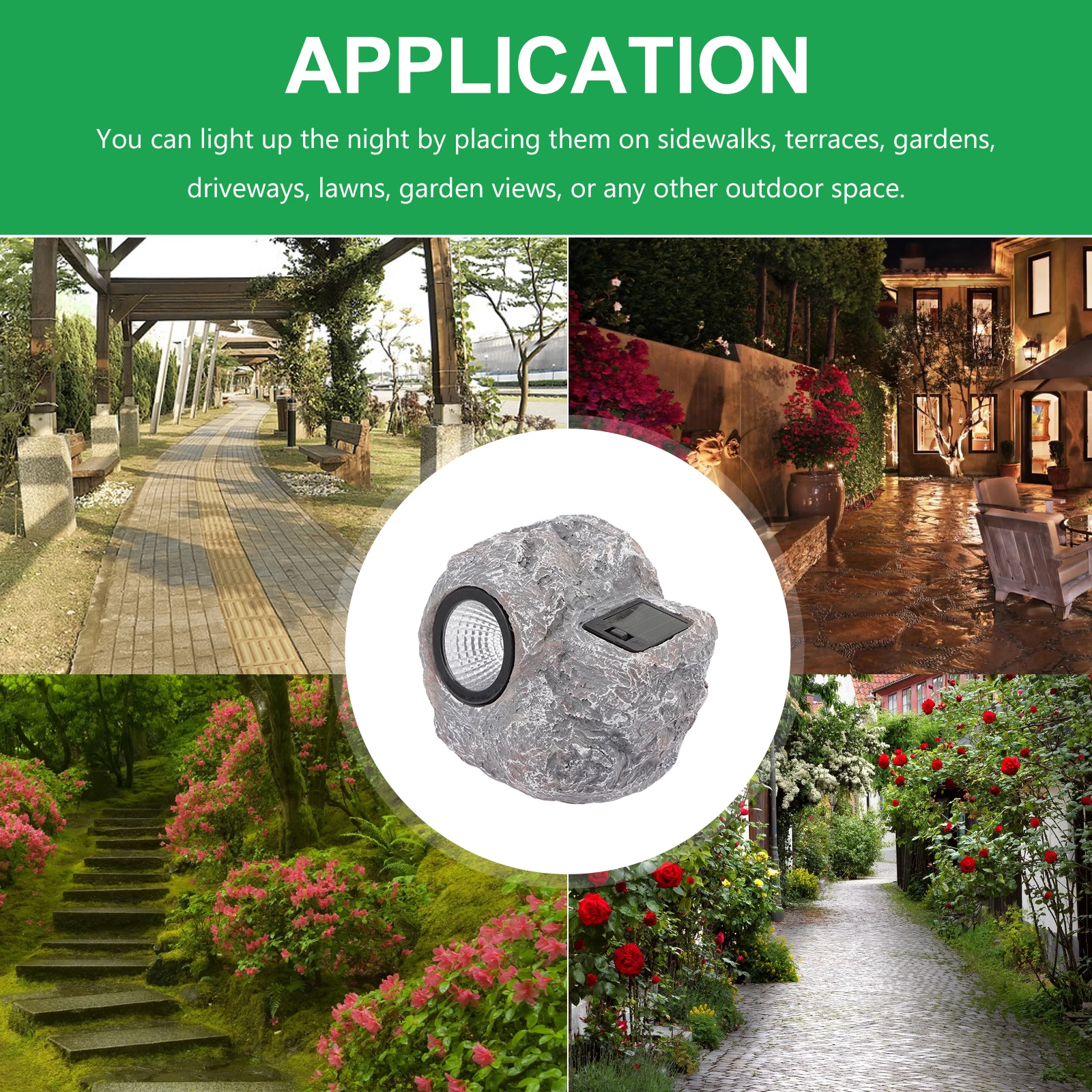 

Stone Led Garden Lights LED Solar Powered for Yard Outdoor Lights For Yard Outdoor Decorative Lighting Solar Panel Lamp