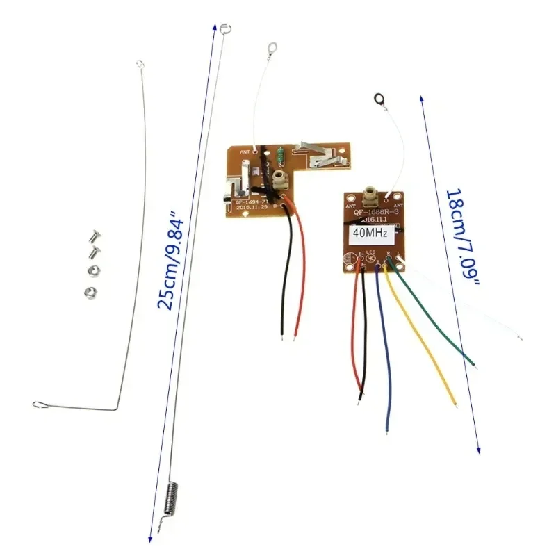 1set 4CH 40MHZ Afstandsbediening Zender & Ontvanger Board met Antenne Voor DIY RC Auto Robot Afstandsbediening speelgoed Onderdelen
