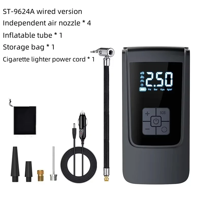Air Compressor Air Pump For Car Portable Tyre Inflator Electric Motorcycle Pump Air Compressor For Car Motorcycles Bicycles image 4