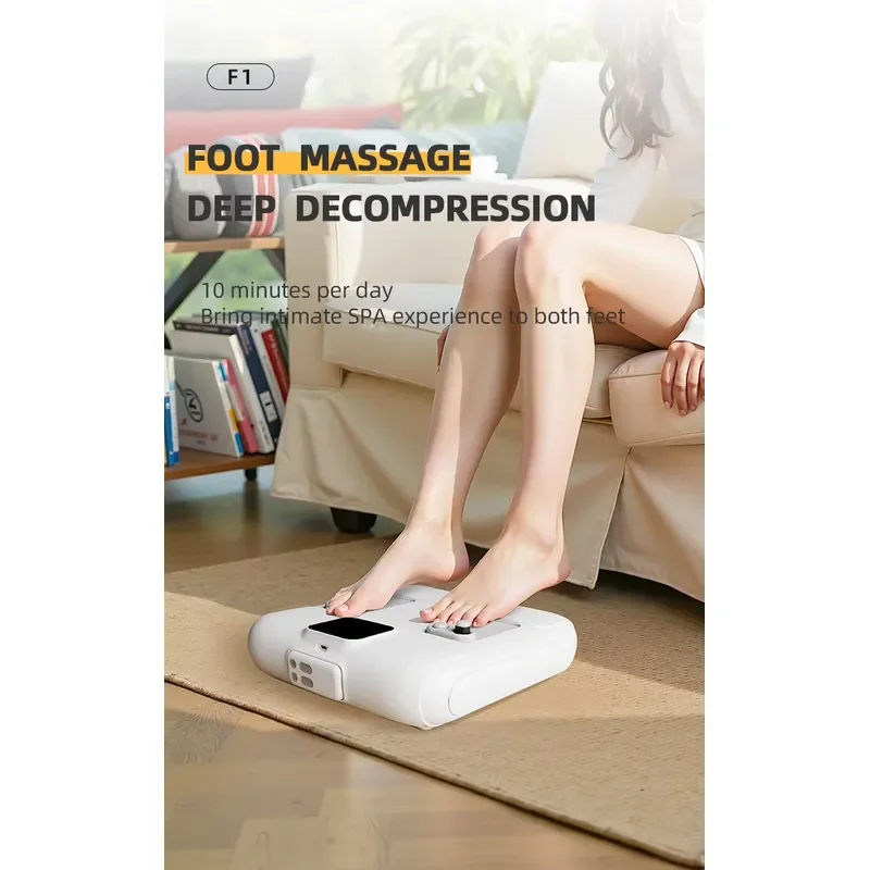 Electric Shiatsu Foot Massager with Heating Function Adjustable Calf Massage Machine Remote Control for Pain Relief Home Use