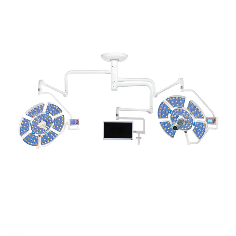 Ceiling Led Surgical Light Double Heads Shadowless Operating Lamp Led Surgical Light With O Led Bulb