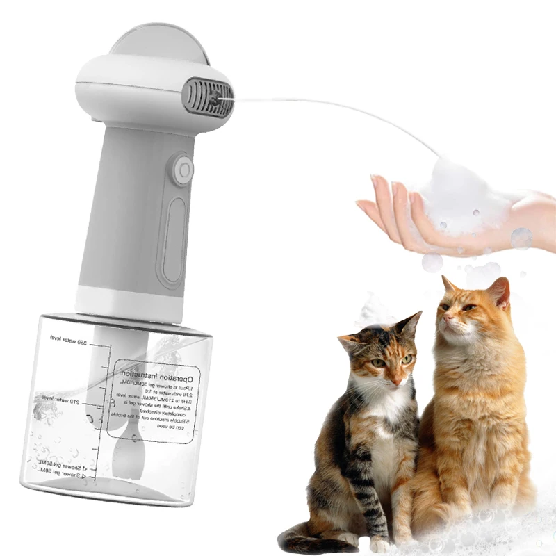 Automatic dog shampoo sprayer Rechargeable Pet Shampoo Mixing Bottle IPX7 Waterproof Bath Supplies for Dog Cat Puppy Children