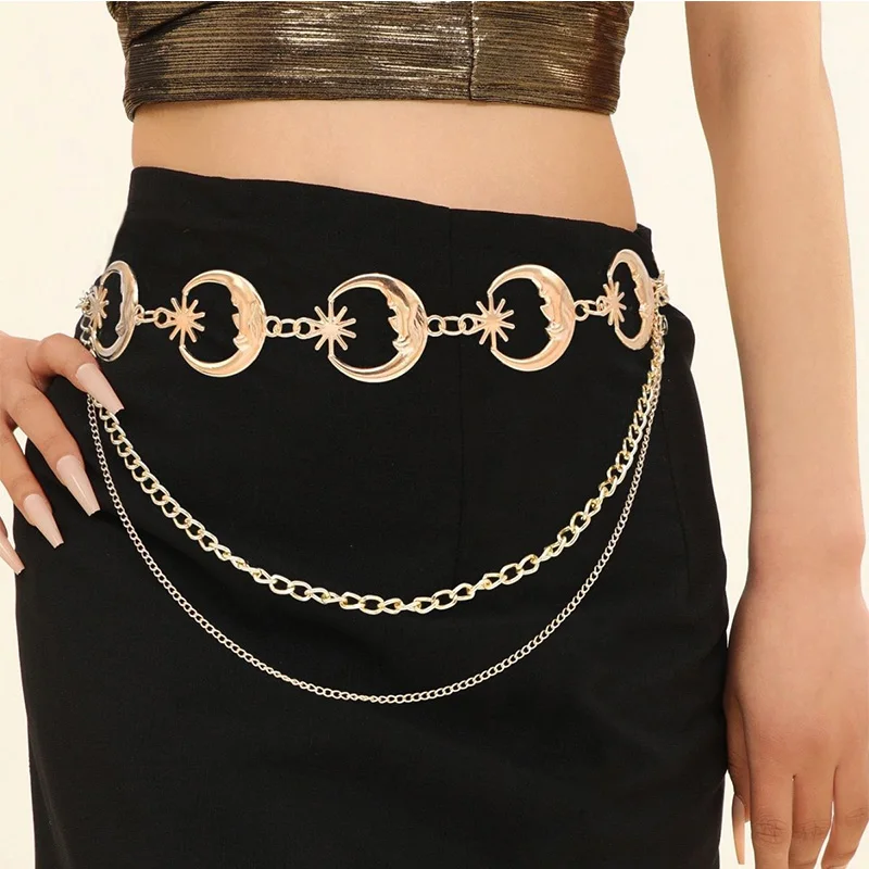 slim fit dress slacks Gold Chain Shell Belt - One Size main image 0