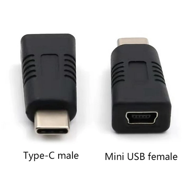 Mini USB Female To Type C Male Adapter Mini T Type Female To Data Cable Charging Adapter