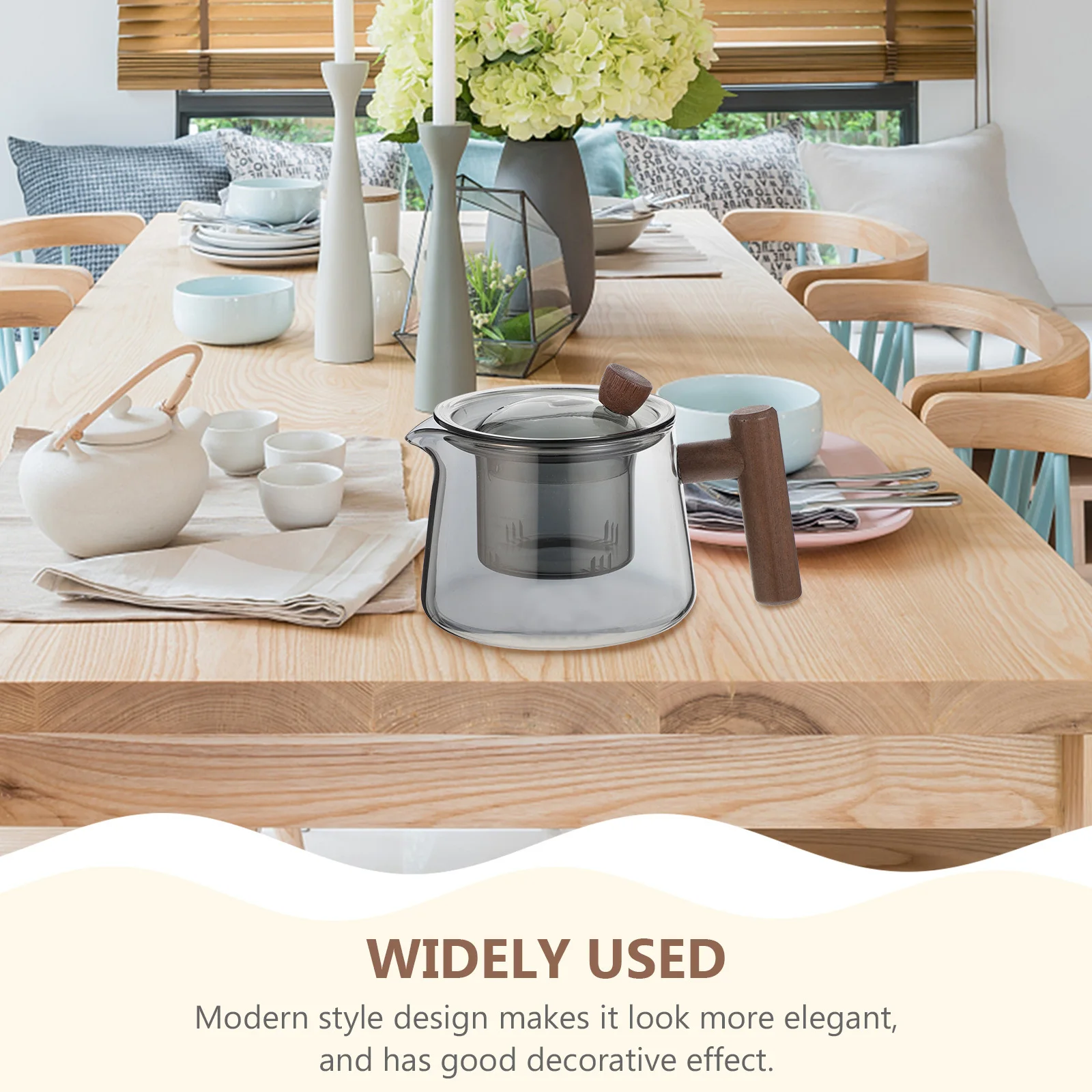 

500Ml Glass Teapot Small Transparent Tea Pot For Loose Leaf Flowering Tea Household Kung Fu Teaware Coffee Kettle Clear