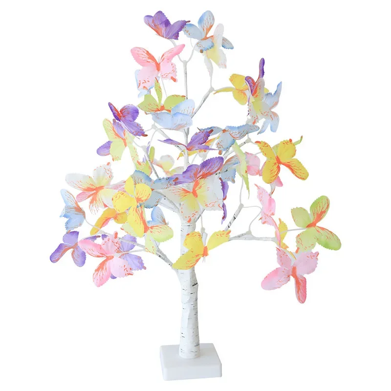 5Pcs/Lots New LED Birch Color Butterfly Tree  Christmas Styling Light Decorative Ornament