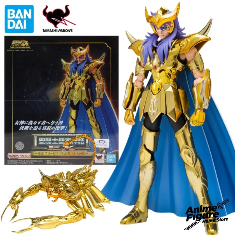

100% оригинал в наличии Bandai Saint Seiya EX Gold Saint Milo Скорпион Reborn Edition аниме персонаж игрушка модель коллекция подарки