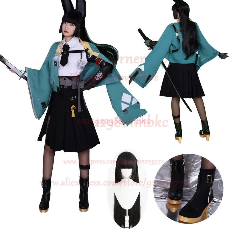 Xs-3xl in stock Hoshimi Miyabi cosplay game zenless Zone Zero Hoshimi Miyabi cosplay full FET costume suits wig shoes prop