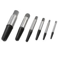 6Pcs Screw Extractor Easy Out Set Drill Damaged Bolt Carbon Steel Remover