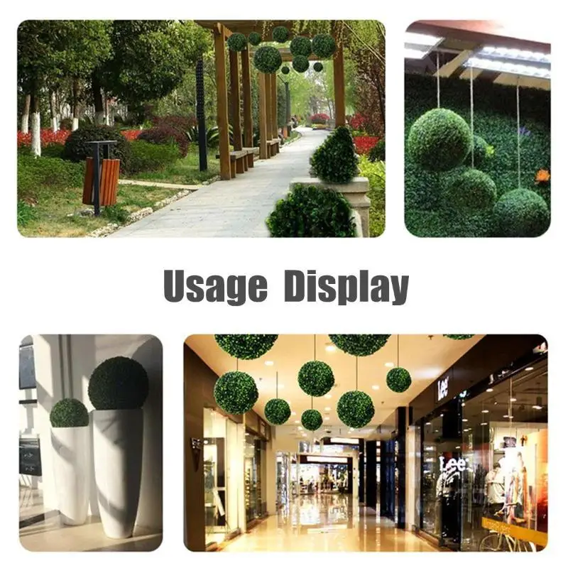 Decorative Flower Wreaths Large 48cm 42cm Artificial Plant Ball Topiary Tree Wedding Decoration Party Home Outdoor Hanging Balls