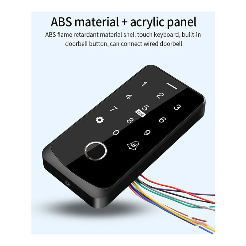 

FEDI-2X Tuya APP Access Control Keyboard Bluetooth Remote Control RFID IC M1 Card Fingerprint Access Keypad TF9-Tuya Black
