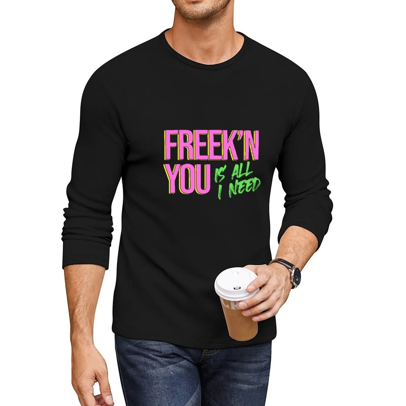 

Freekn You / Jodeci / RnB / 90s style/ Retro Long T-Shirt black t shirt custom t shirts sweat shirts oversized t shirts for men