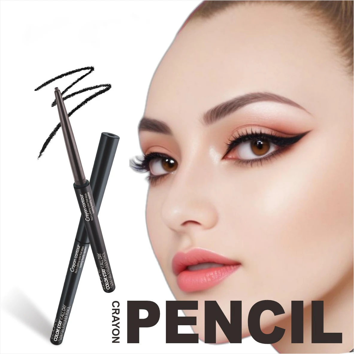 1Pcs Augen Make-Up Automatische Rotierenden Eyeliner Bleistift Schwarz Kaffee Wasserdicht Augenbrauen Stift Eyleliner Kosmetik Charming Augen Make-Up