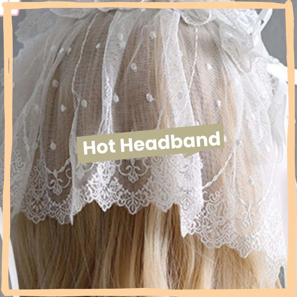 

Lolita Headband Lace Bowknot Bands Cute Doll Hair Bands Fashion Decor Vintage Rope Elegant Styling Tool French Style Hair Tie