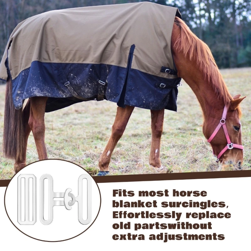 

K0EF Rusts Resistant Alloy Horse Blanket Replacements Set for Outdoor Use in Wet Conditions During Equestrians Event