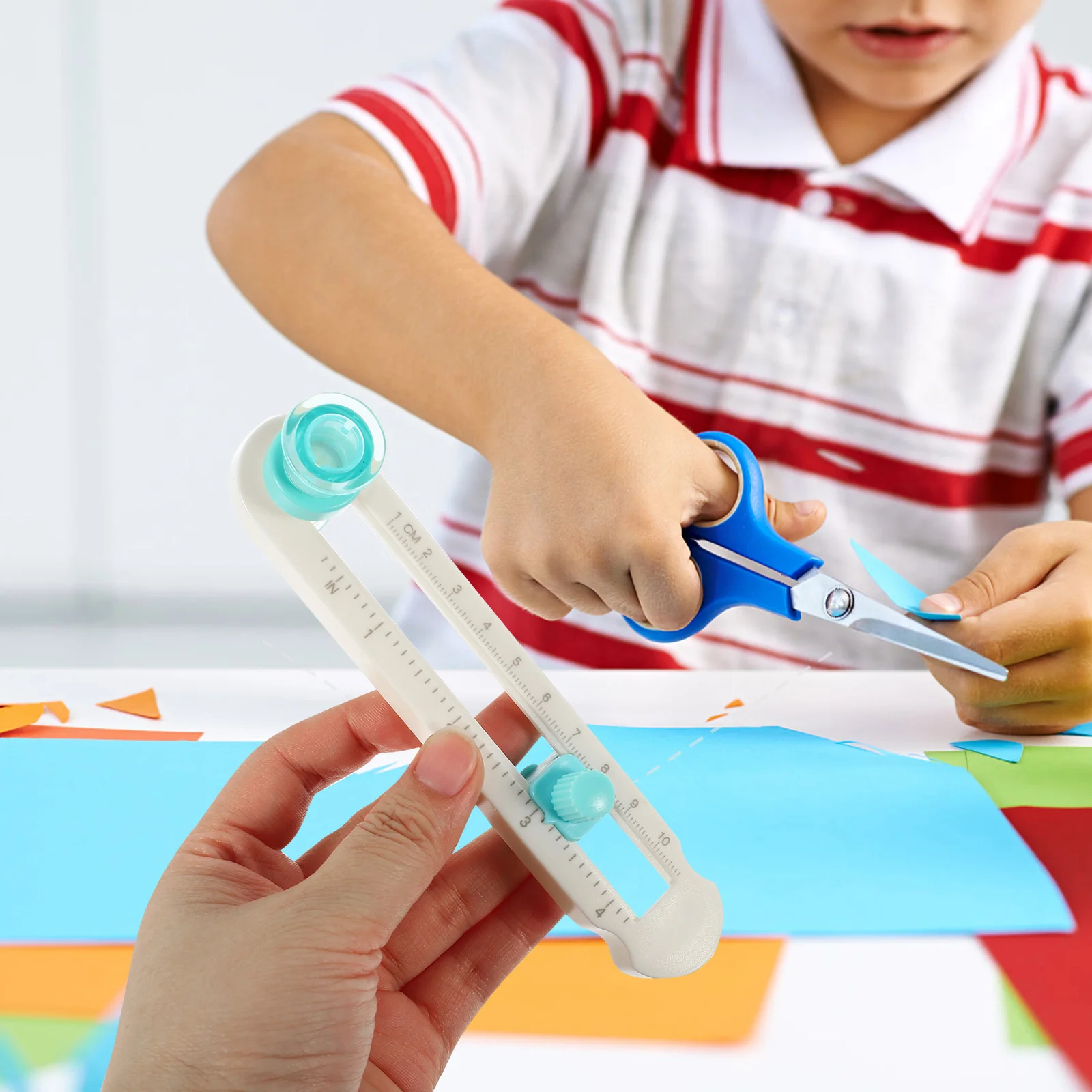 قاطع الورق الدائري الدوار 30 مللي متر أداة قطع دائرة قابلة للتعديل DIY بها بنفسك بطاقات المعايدة سكرابوكينغ المشاريع الحرفية البلاستيكية #3