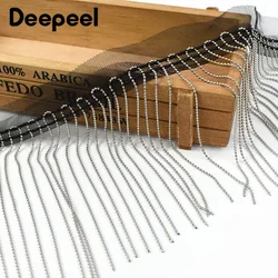 1/2 Metri Deepeel 6-15 centimetri Perline di Metallo Catena Nappe Frangia Giacca Vestiti Vestito Decorativo Perline Taglio Cucito Artigianato Accessorio