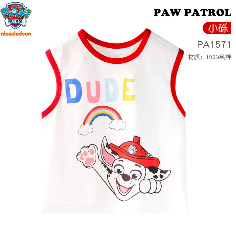 Genuine PAW Patrol Vest Kids boys Summer Casual Outfit bambini Baby Boy Girl Top senza maniche t-shirt Tees Toddler Top Outfits