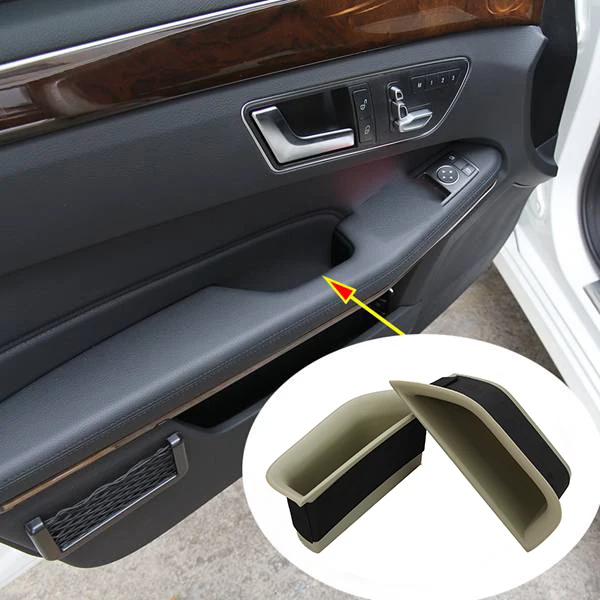 For Mercedes Benz 2008-2015 E Class W212 Door Handle Container Holder Tray Storage Box Car Organizer Accessories Rear A