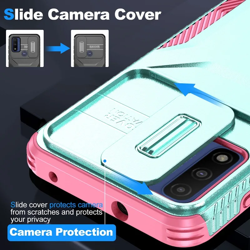 Etui do Motorola Moto G Play 2023 MotoG Pure Power 2022 Military Grade Antiskid Camera Lens Slide Cover Moto G Power 2022 Cases