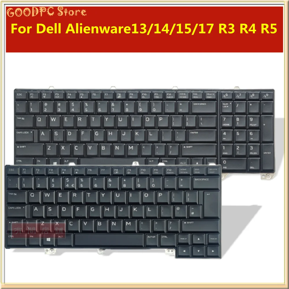 

Laptop Shell for Dell Alienware13 Alienware14 Alienware15 R3 R4 Alienware17 R4 R5 Keyboard with Backlight New Original