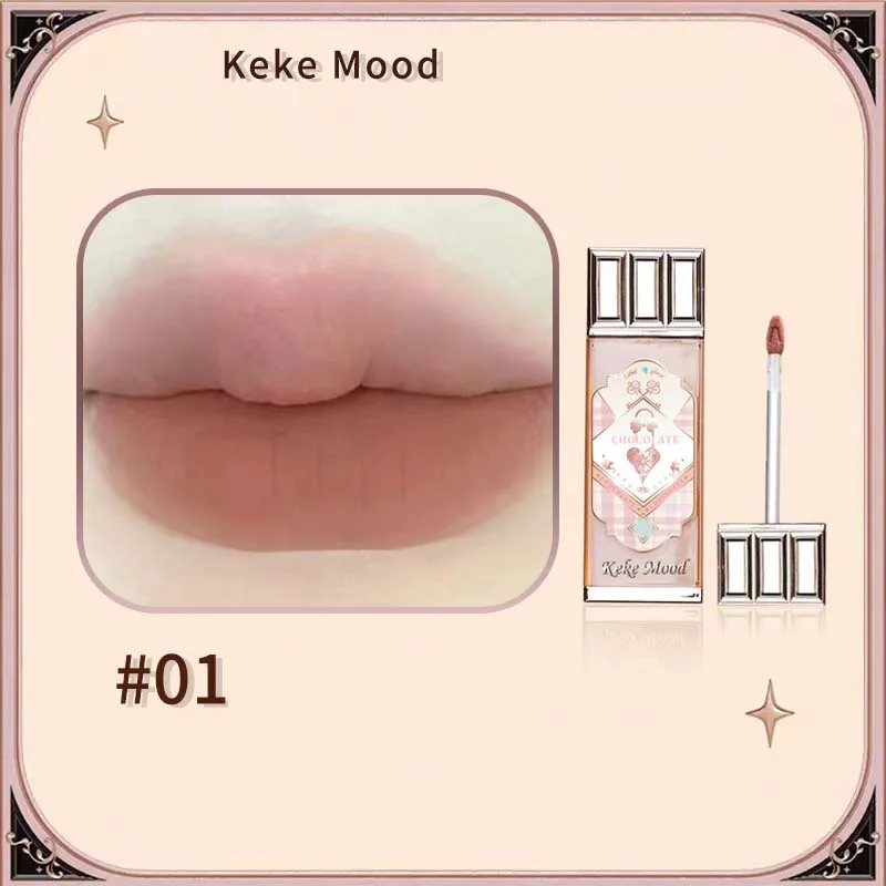 Chocolate Cloud Lip Gloss Matte Velvet Smooth Application Lip Glaze Mousse Braun Rot Flüssiger Lippenstift Make-up Lippentönung Kosmetik – Detail 7