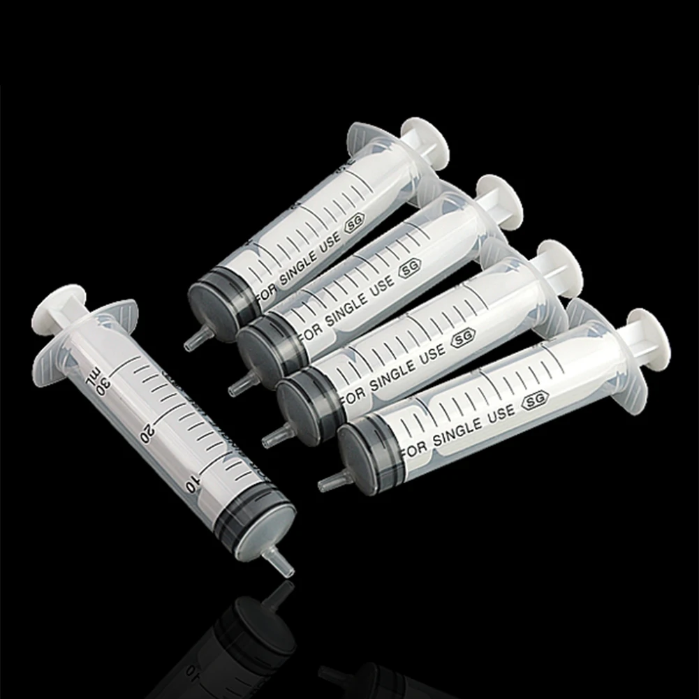 50pcs Disposable syringes Plastic Syringe 30ml Plastic Disposable Industrial Hydroponics Analyze Measuring Nutrient Syringes