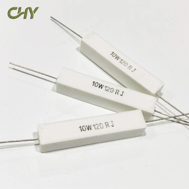 10Pcs RX27-1 SQP Horizontal Cement Resistor resistance 10W 0.1/0.47/0.5/0.68/1/2/2.2/2.5/3/3.3/3.5/3.6/3.9/4R/-100K Copper foot