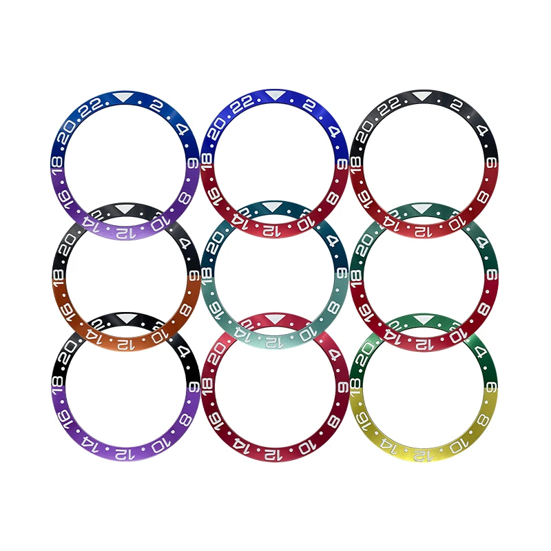 

38mmx30.7mm Aluminium SKX007 Bezel Insert Ring Fit for SUB GMT SKX007 SKX009 Watch Case NH35 NH36 Watch Retrofit Accessories