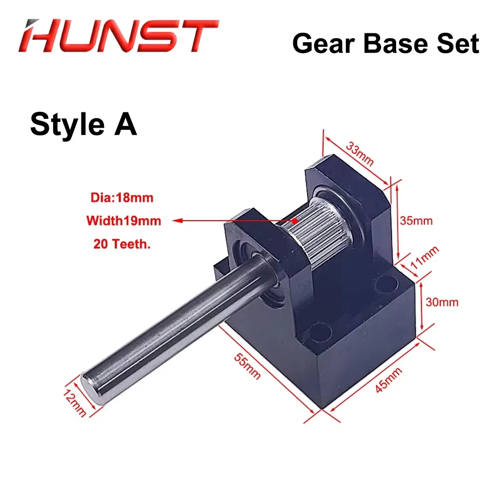 Gear Base Set Machine Mechanical Parts 3M Reduction Box Idler Pulley Tensioner Timing Pulley for Laser Engraving Cutting Machine