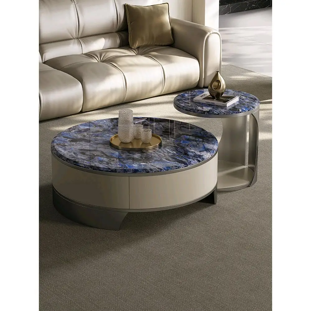 

Modern light luxury coffee table TV cabinet combination household small apartment Italian minimalist living room