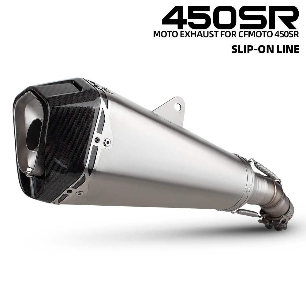 450NK Exhaust Slip on Line Pipe For CFMOTO 450SR 450SS 450 SR/SS/NK Motorcycle Exhausts Kit Sport Street Bike Delta Race Muffler