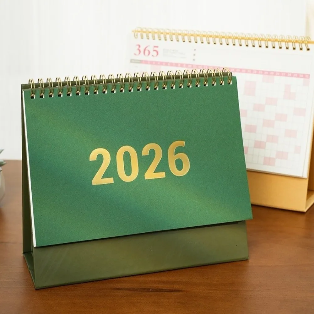 Stationery Premium Paper 2026 Desktop Calendar Stable Base Writable Memo Daily Planner Standing Table Planner Photography Props