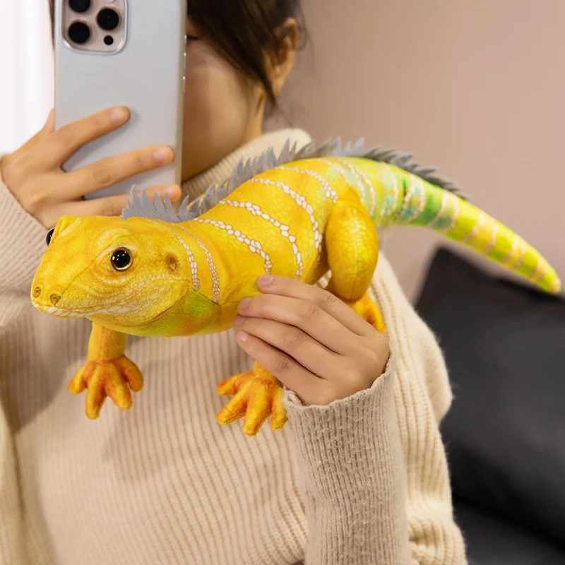 50cmのかわいい長い毛深いトカゲのぬいぐるみ、リアルな爬虫類のドラゴンのぬいぐるみ、素敵な部屋の装飾、男の子と女の子へのギフト