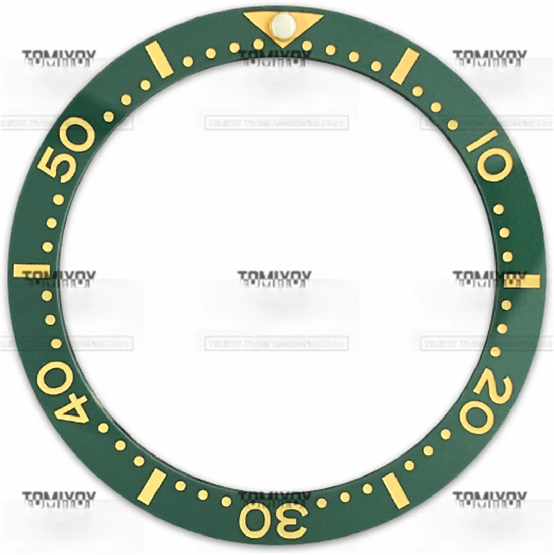 33.7*27.3MM black blue green ceramic flat bezel Insert Fit For Sekio013  men's mechanical watches